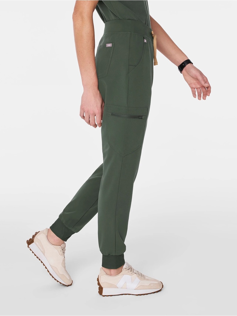 Figs Women's Dark Green Jogger Scrub Pants - Picture 1 of 5